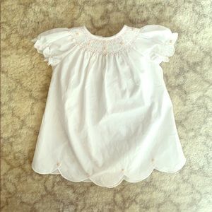 Rosalina smocked baby dress with rose details